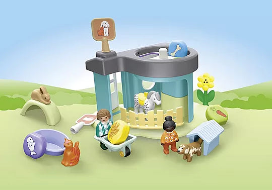 Playmobil junior - 71690 - Animal kennels with treat dispense