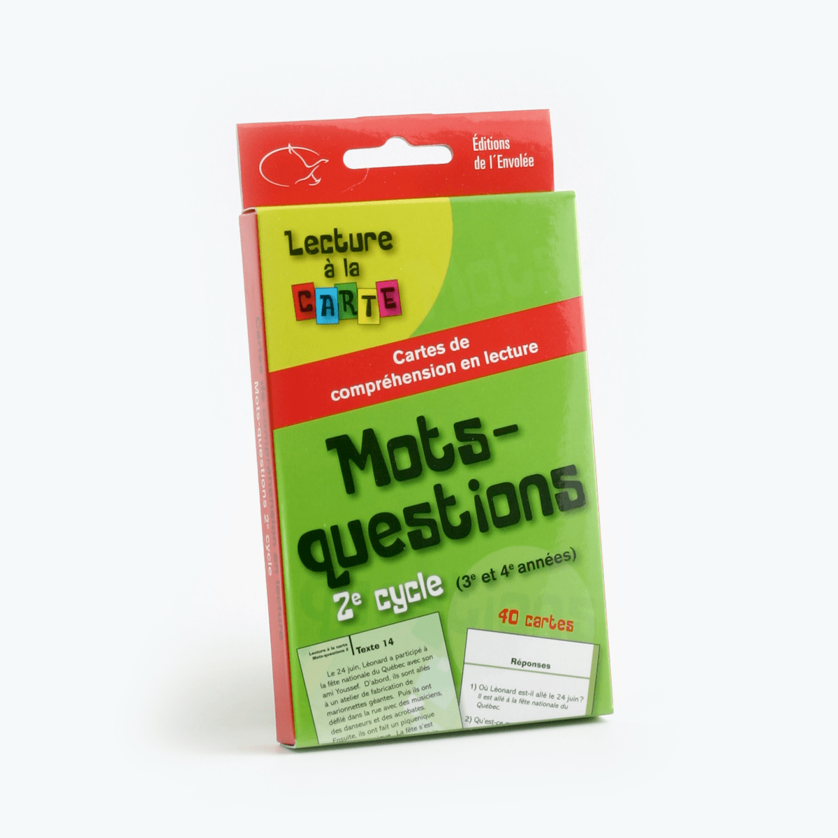 Lecture à la carte – 2e cycle