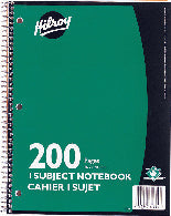 Cahiers à reliure spirale