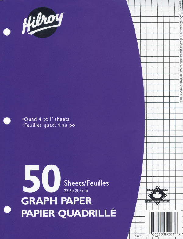 Feuilles mobiles quadrillées