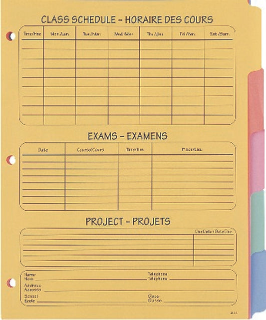Intercalaires cartonnés