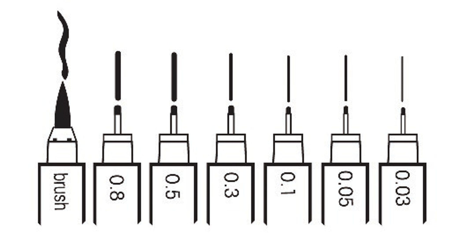 Marqueur à dessin noir trait fin