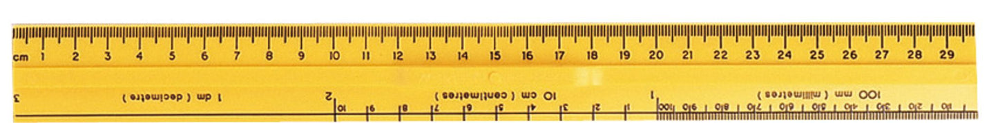 Règle en plastique opaque intermédiaire