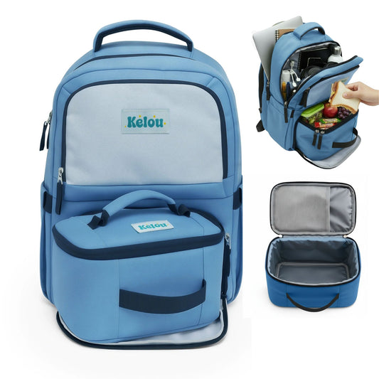 KELOU Grand sac à dos 2 en 1 Bleu