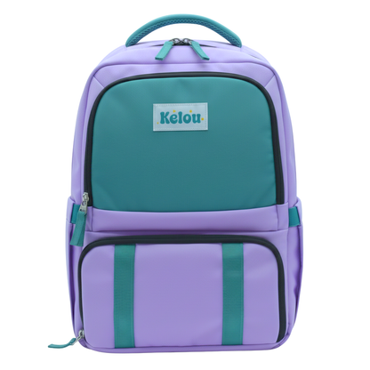 KELOU Mini sac a dos 2 en 1 Mauve/Turquoise