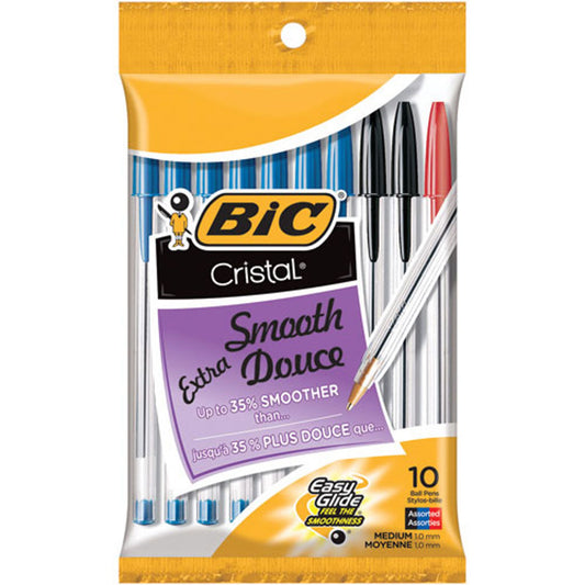 Pack of 10 Bic ball point pens