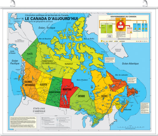 Le Canada d'aujourd'hui / carte politique