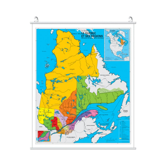 N° 61 le québec et ses régions - french map