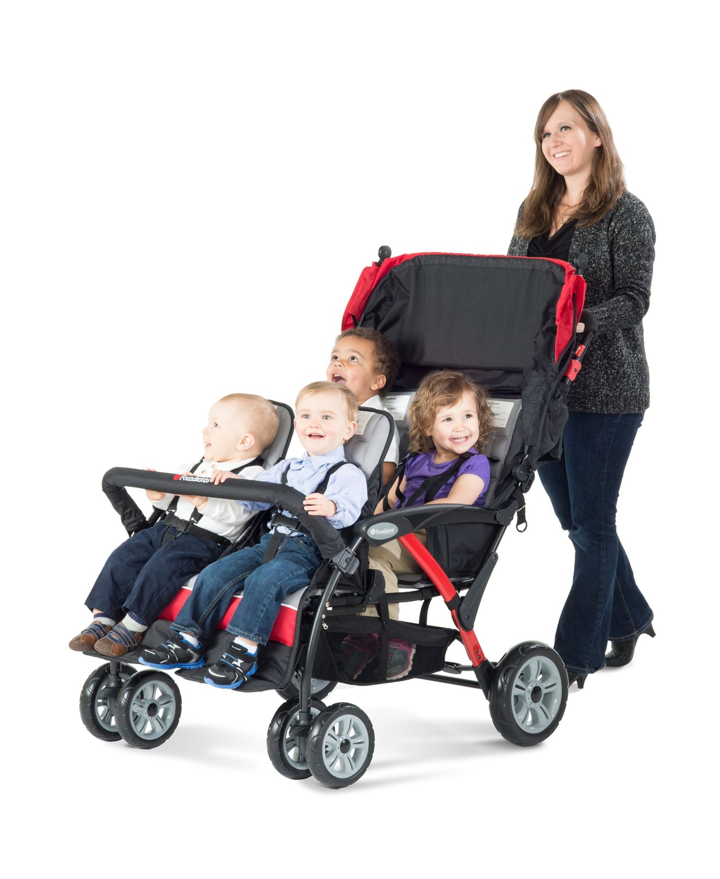 Poussette Quad 4 Compass Rouge