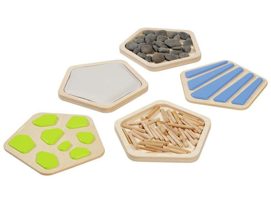 Wooden sensory tiles
