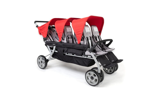 POUSSETTE JAMBOREE 6 PASSAGERS ROUGE/NOIR