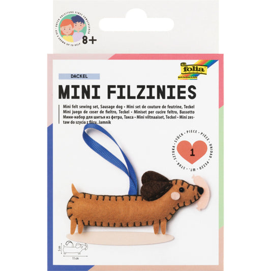 Mini kit de couture en feutrine – Chien saucisse
