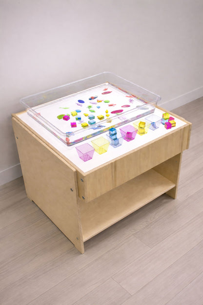 Table lumineuse sur meuble