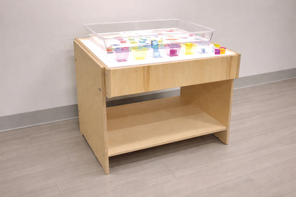 Table lumineuse sur meuble