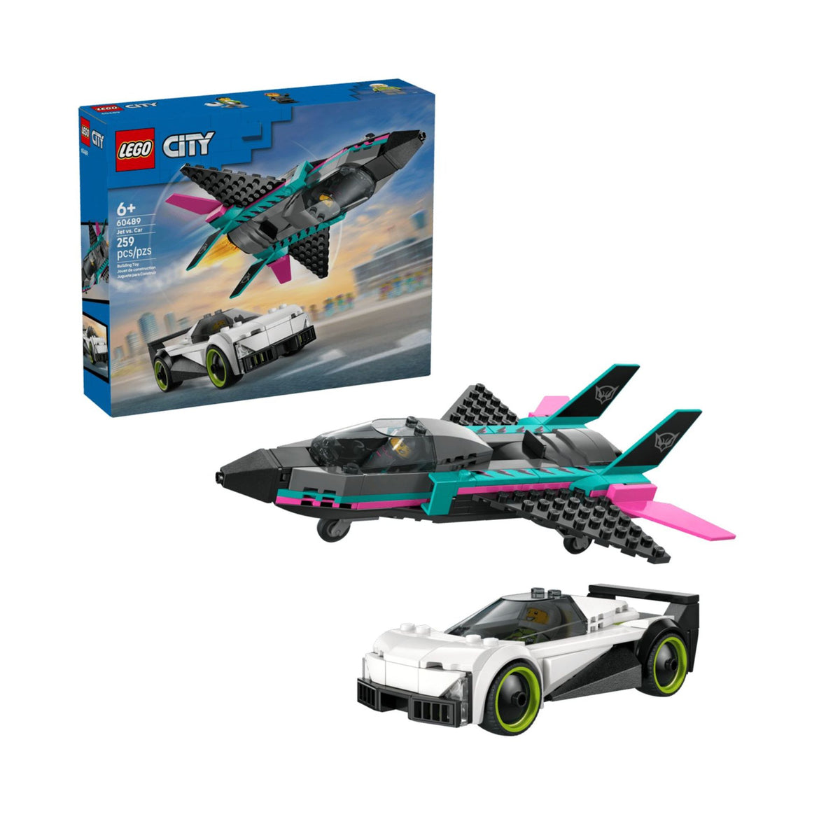 LEGO - 60489 - L’avion à réaction contre la voiture - City