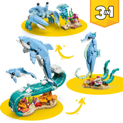 LEGO - 31385 - Les animaux marins : les magnifiques dauphins - Creator 3-en-1
