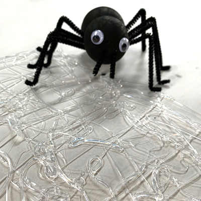 Gentille araignée dans sa toile